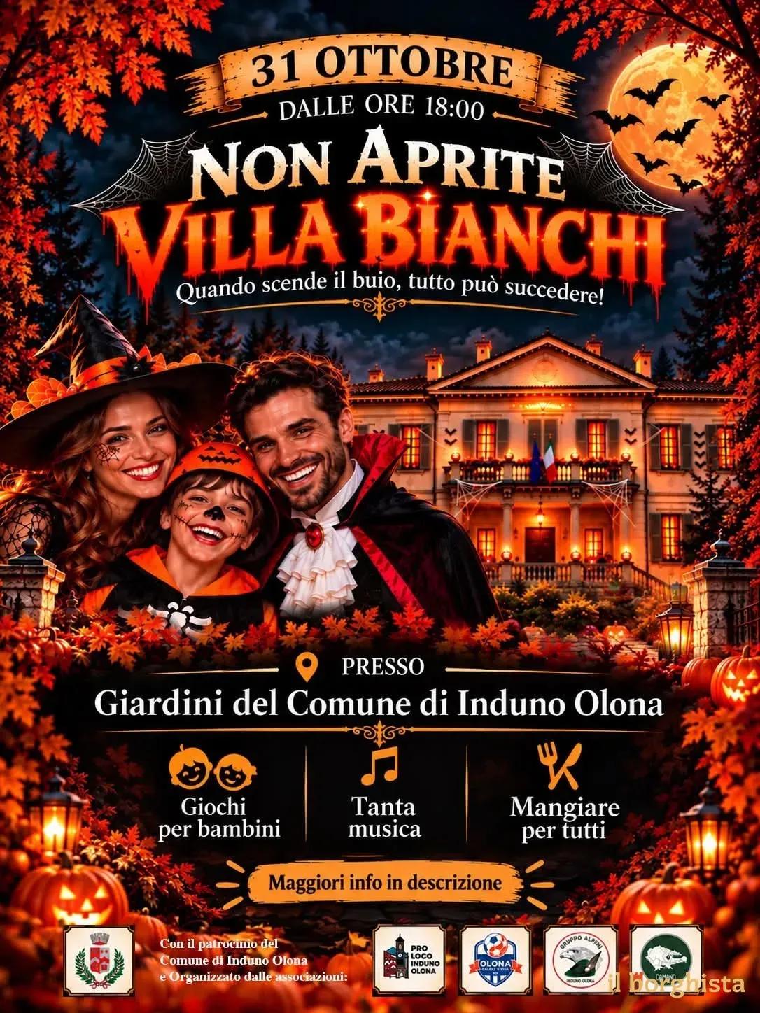 Locandina Non Aprite Villa Bianchi 2026 a Induno Olona (Varese)