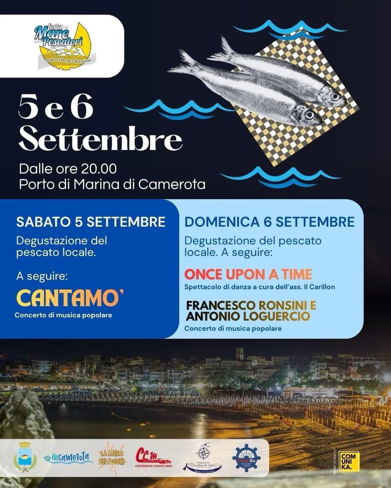 Locandina Festa del Mare e dei Pescatori 2026 a Camerota (Salerno)