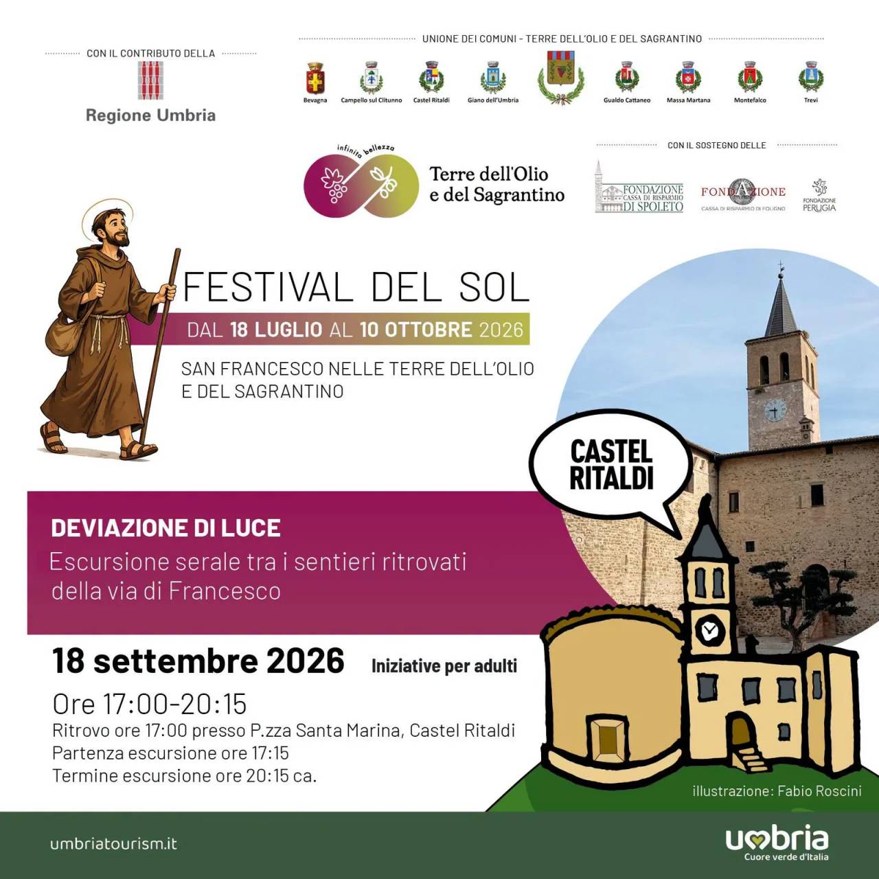 Locandina Deviazione di luce — Festival del Sol 2026 a Castel Ritaldi (Perugia)