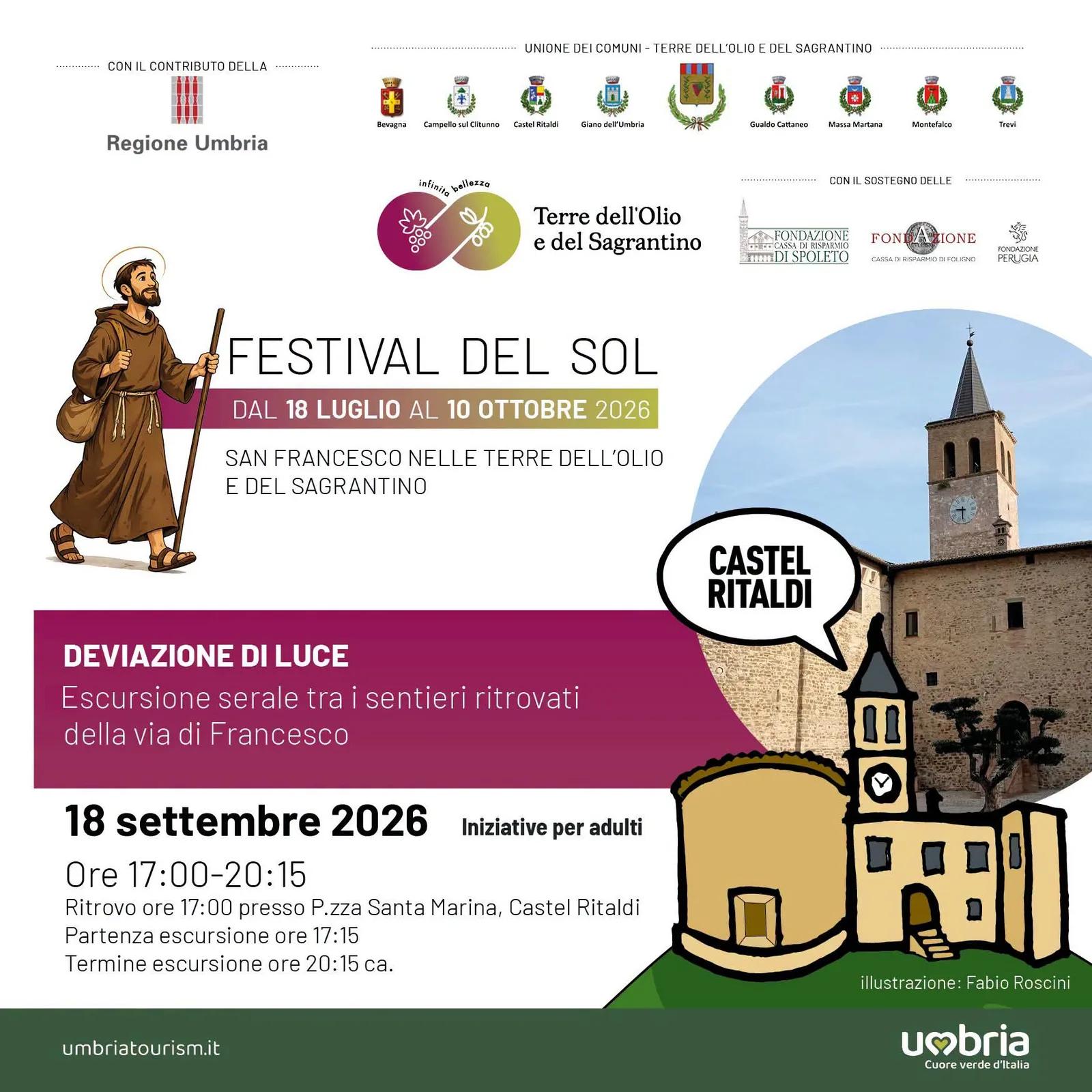 Locandina Deviazione di luce — Festival del Sol 2026 a Castel Ritaldi (Perugia)