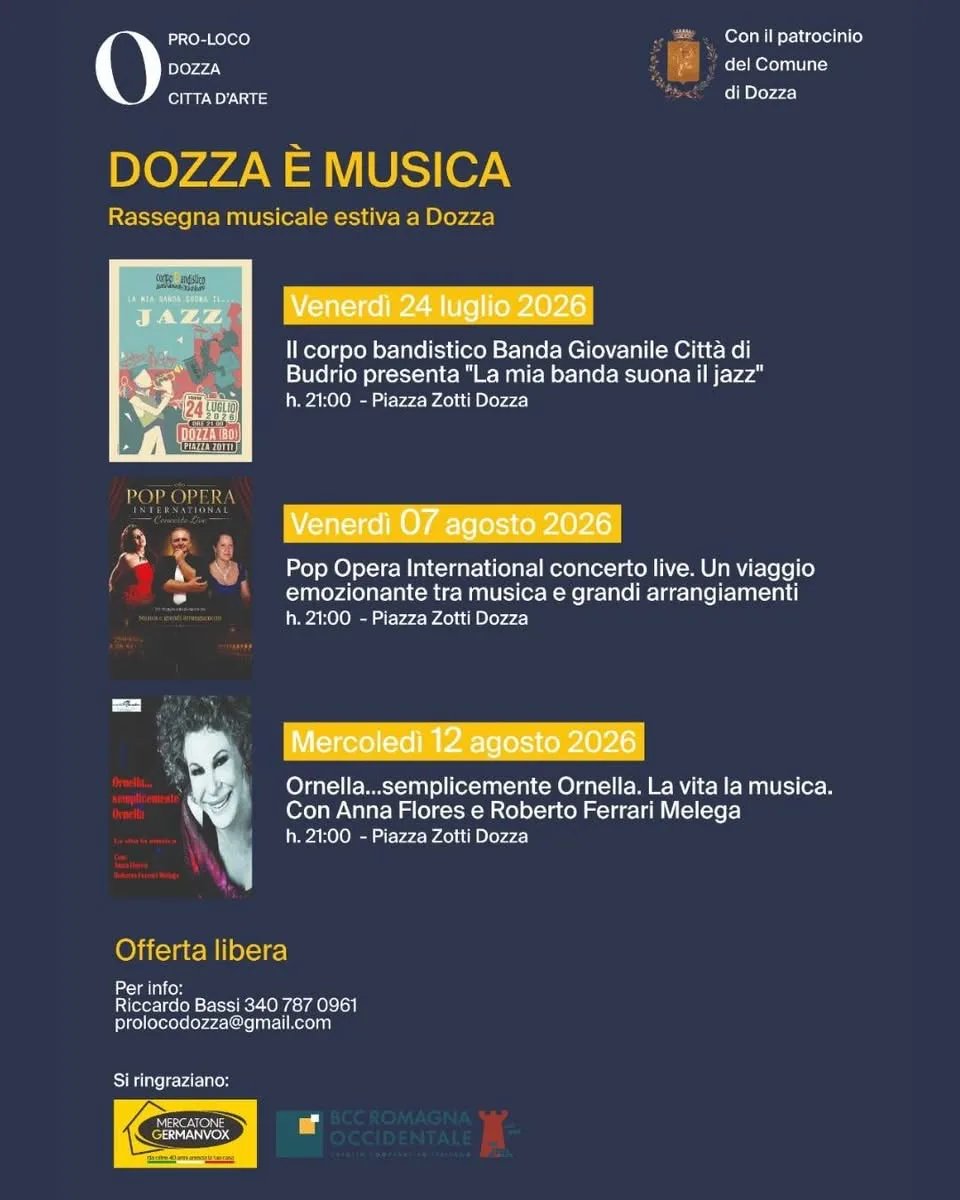 Locandina La mia banda suona il jazz — Dozza è Musica 2026 a Dozza (Bologna)