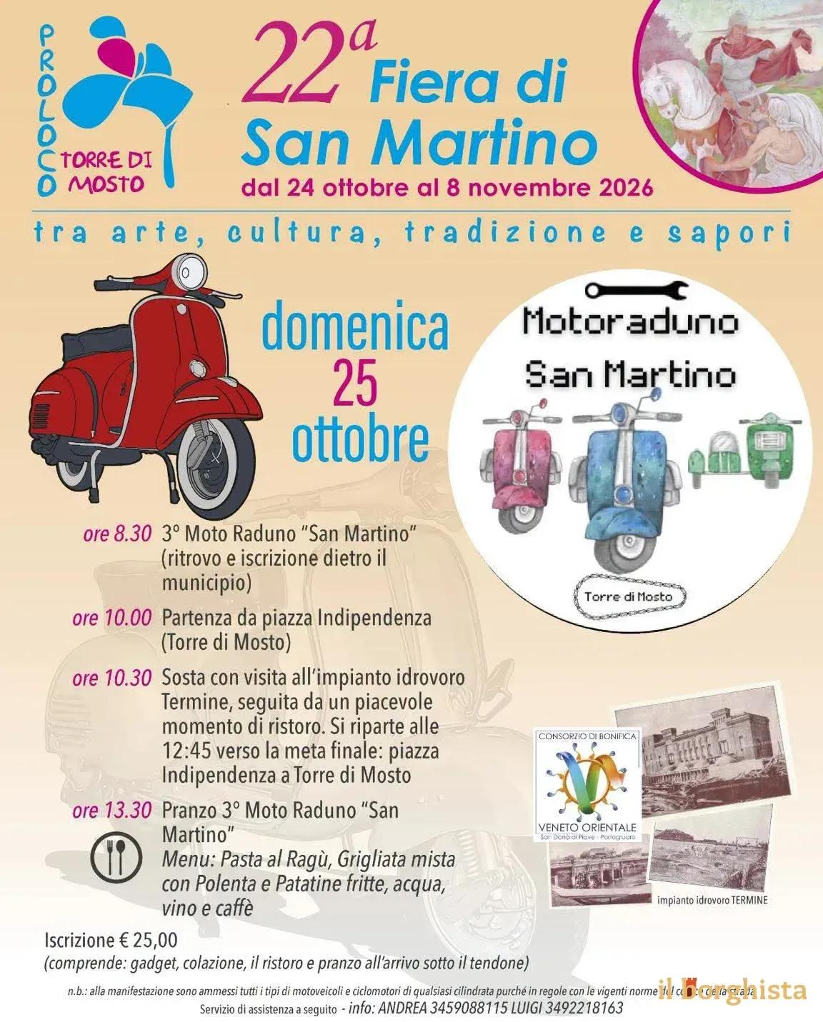 Locandina 22ª Fiera di San Martino 2026 a Torre di Mosto (Venezia)