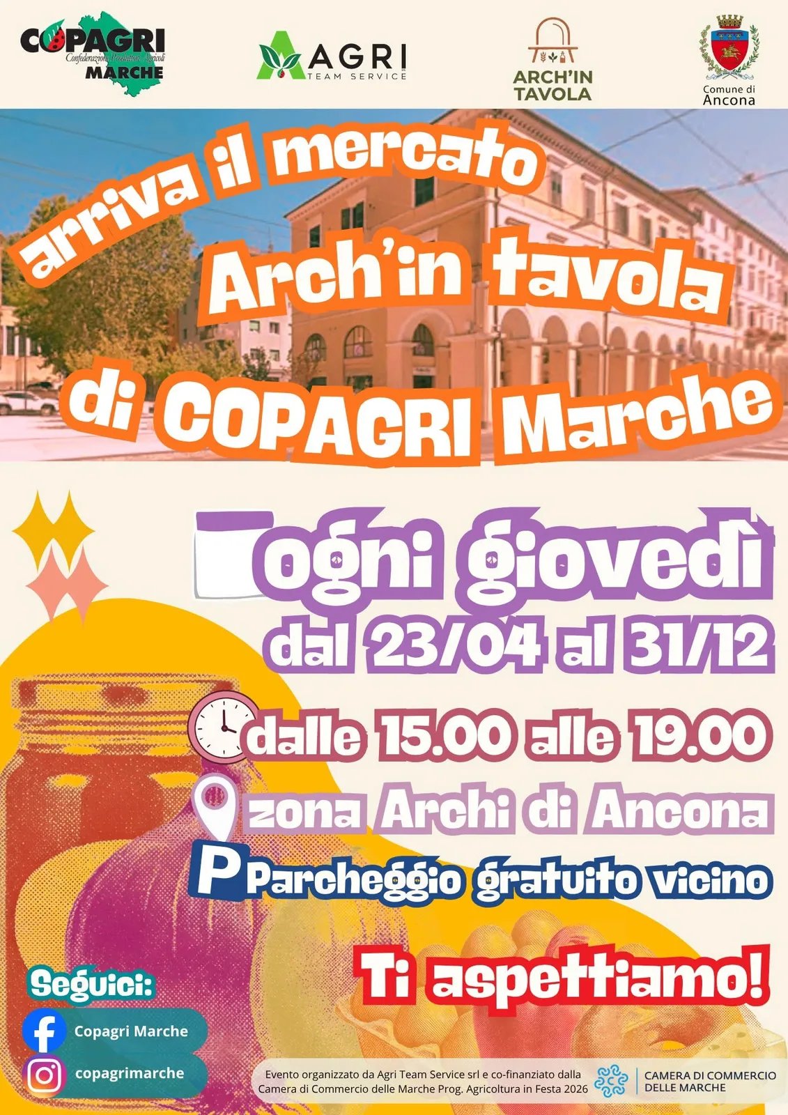 Locandina Mercato Arch'in Tavola di Copagri Marche 2026 a Ancona (Ancona)