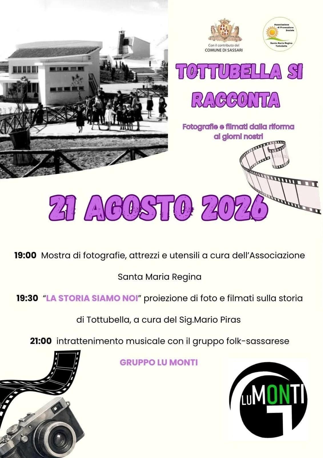 Locandina Tottubella si Racconta 2026 a Sassari (Sassari)
