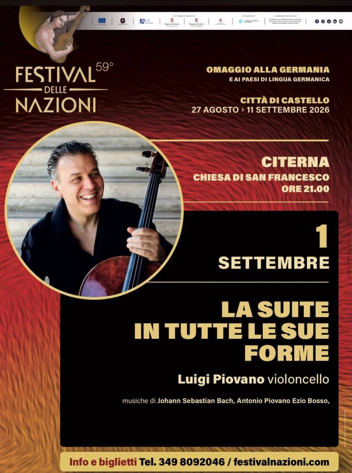 Locandina La Suite in tutte le sue forme — Festival delle Nazioni 2026 a Citerna (Perugia)