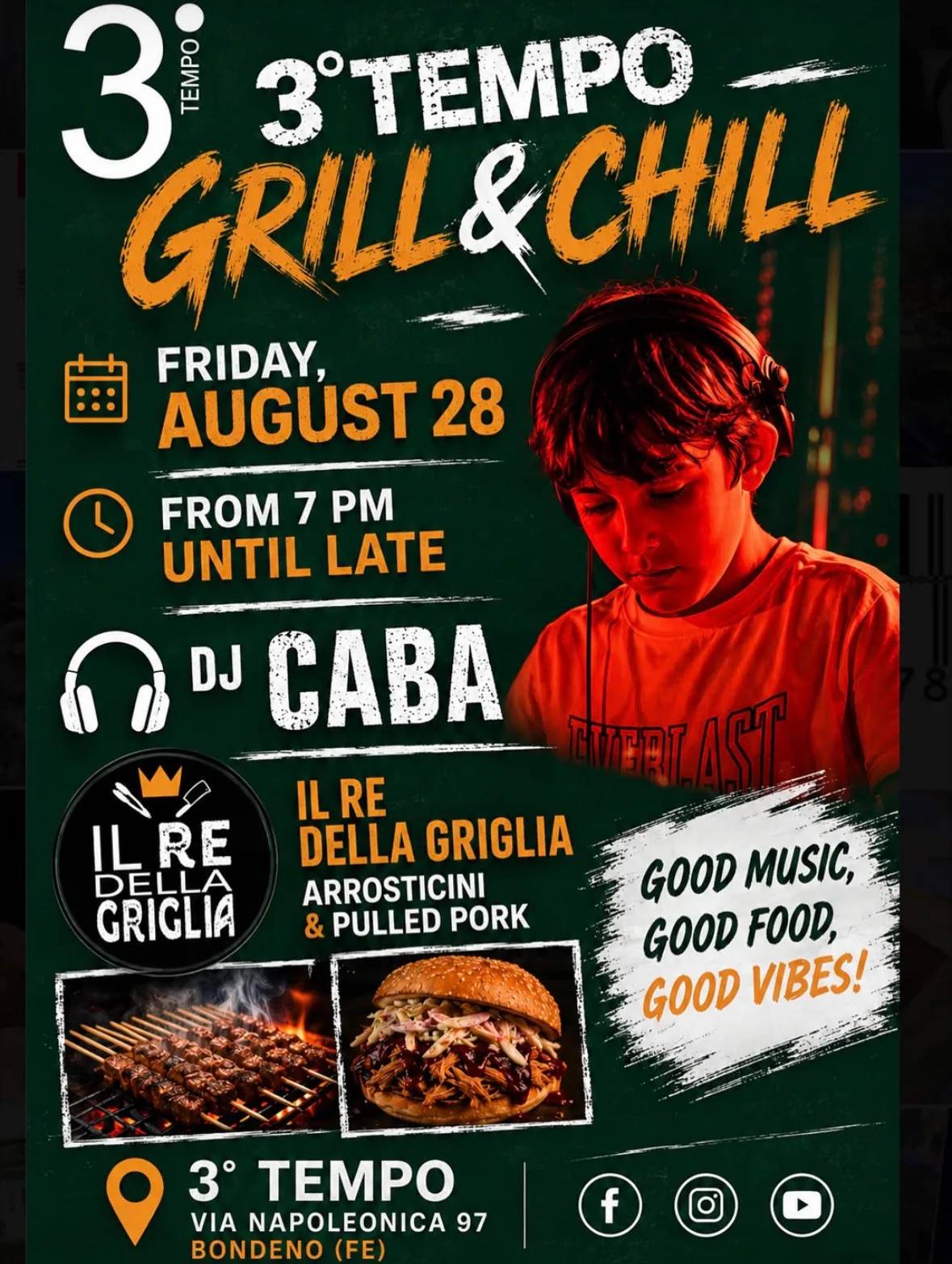 Locandina 3° Tempo Grill & Chill 2026 a Bondeno (Ferrara)