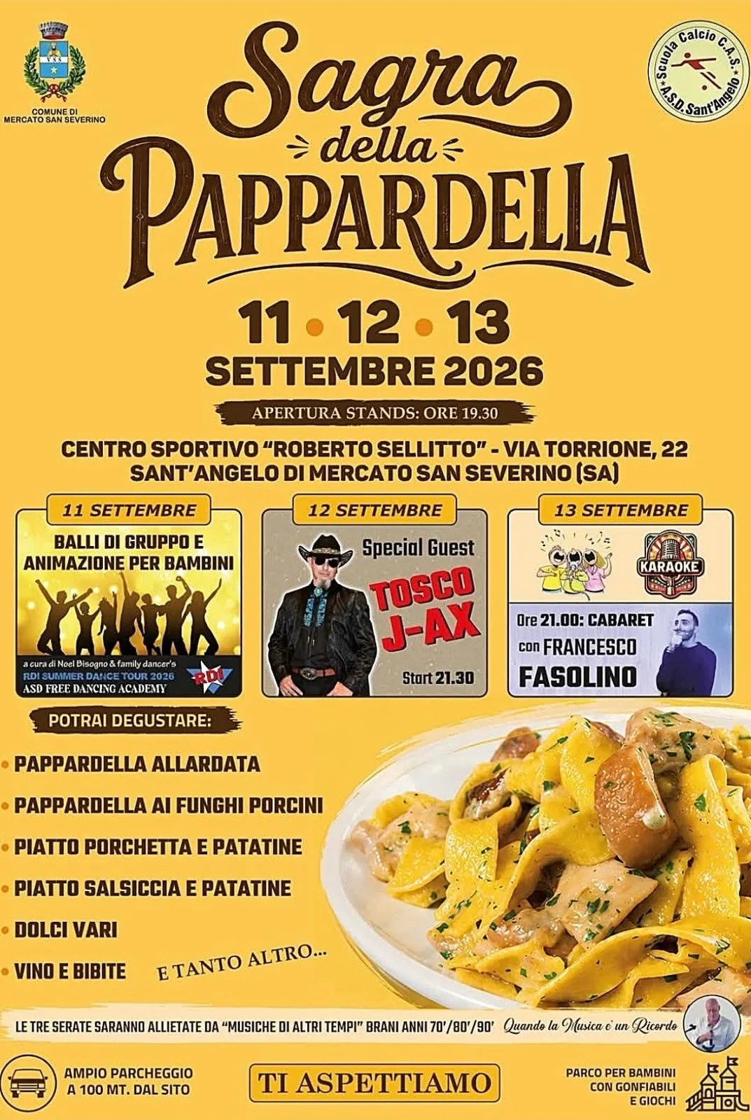 Locandina Sagra della Pappardella 2026 a Mercato San Severino (Salerno)