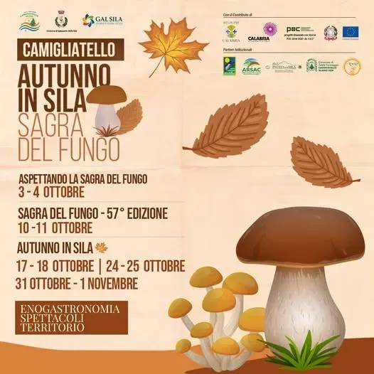 Locandina calendario eventi ottobre 2026 a Spezzano della Sila (Cosenza)