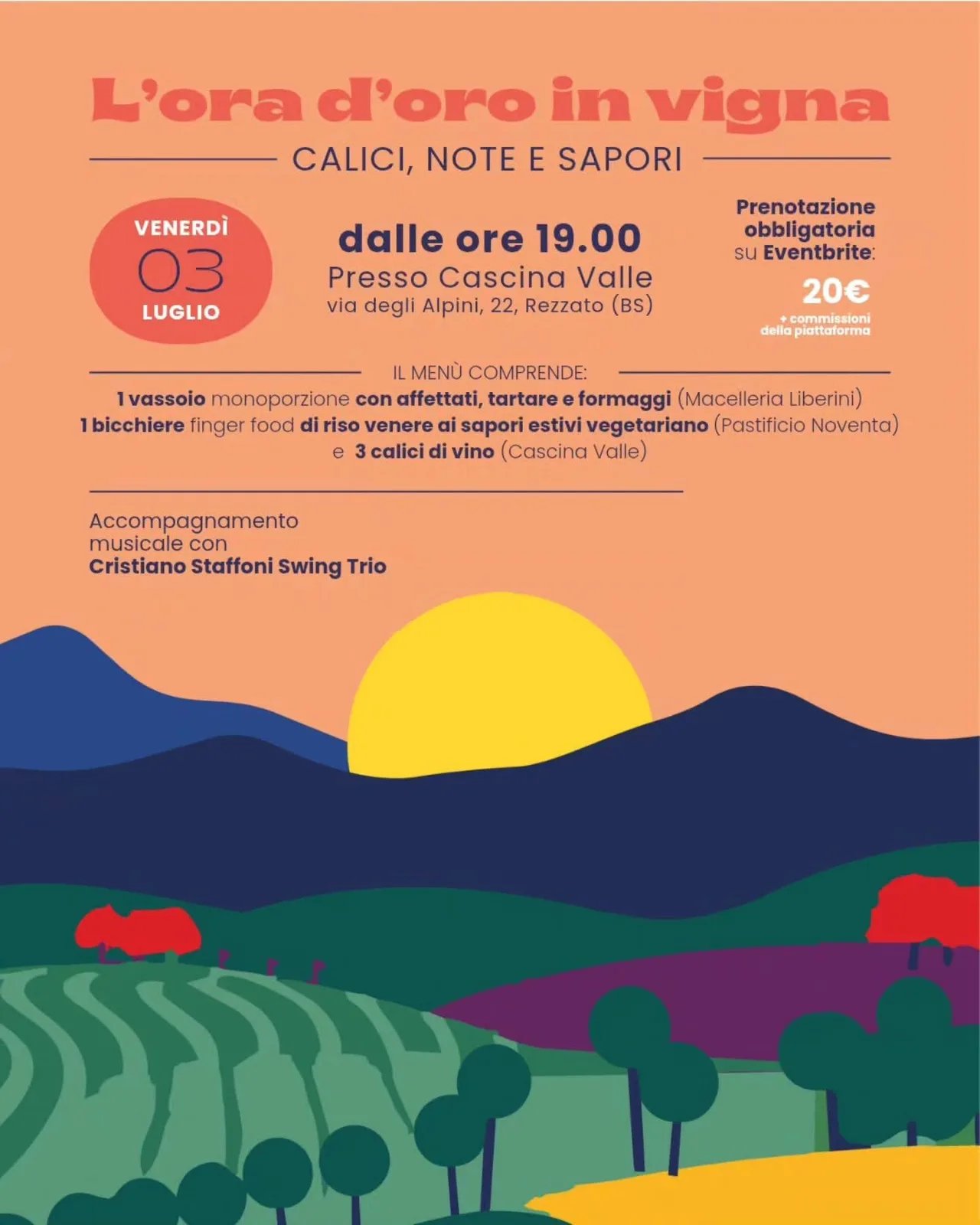 Locandina L'ora d'oro in vigna 2026 a Rezzato (Brescia)