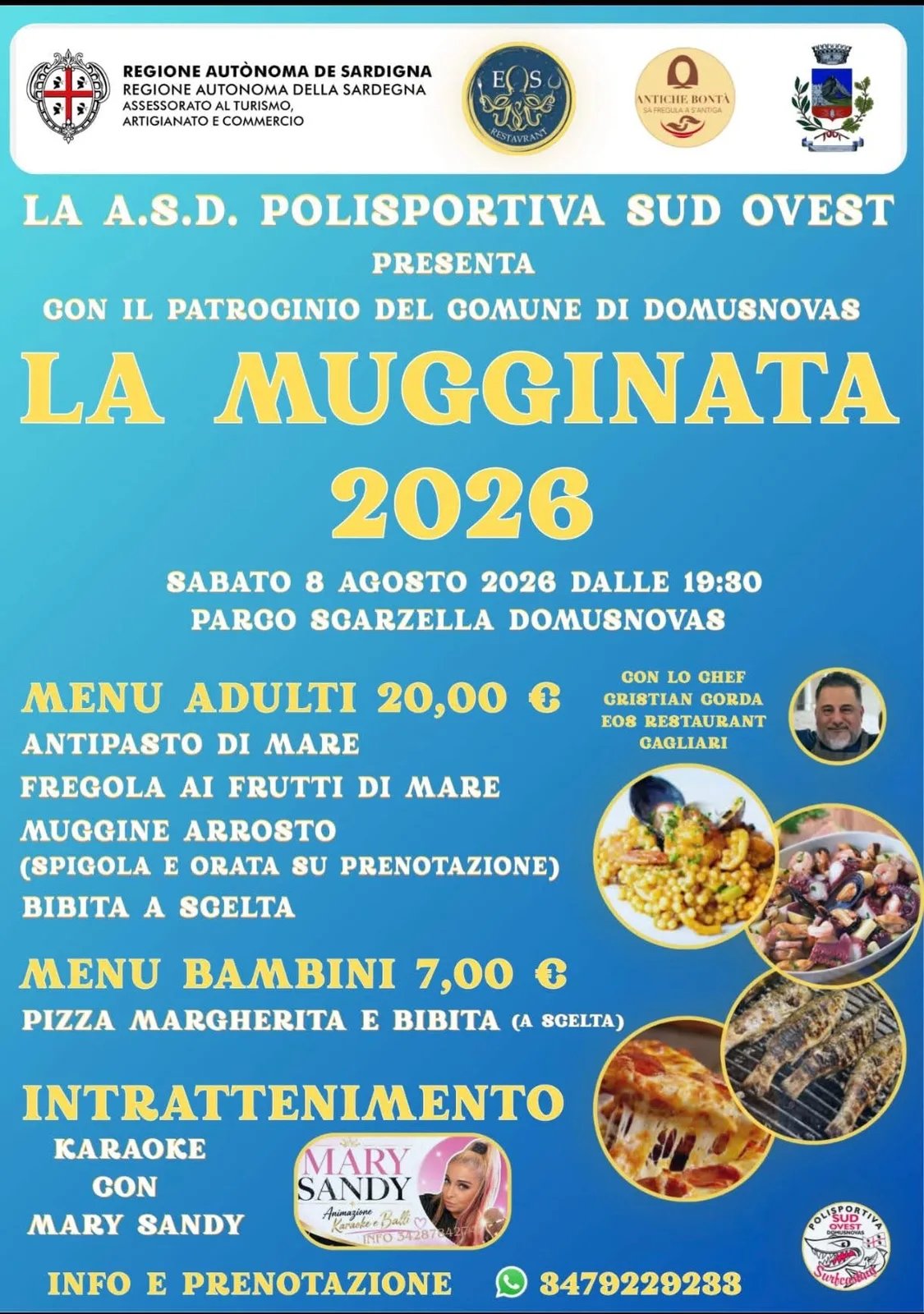 Locandina La Mugginata 2026 a Domusnovas (Sulcis iglesiente)