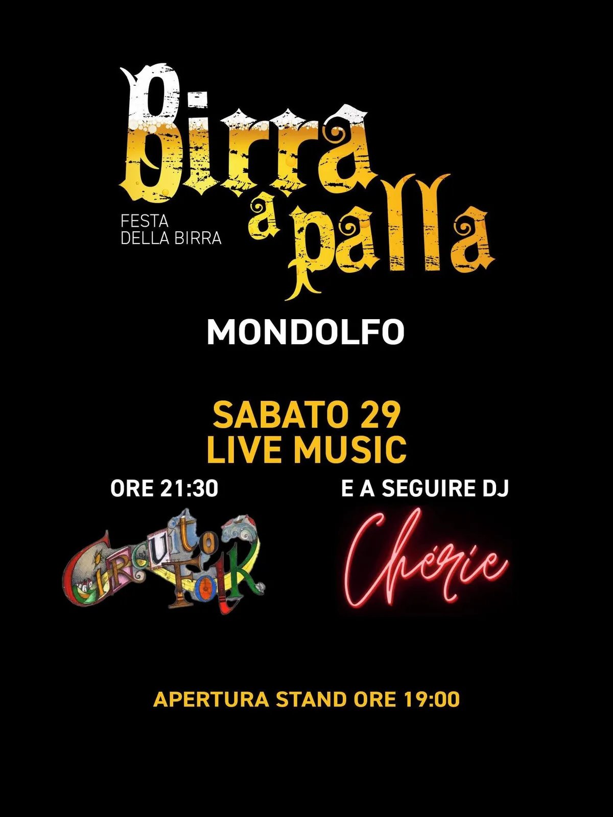 Locandina Festa della Birra a Palla Mondolfo 2026 a Mondolfo (Pesaro e Urbino)