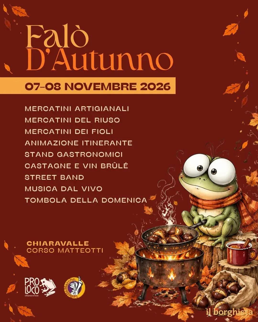 Locandina Falò D'Autunno 2026 a Chiaravalle (Ancona)