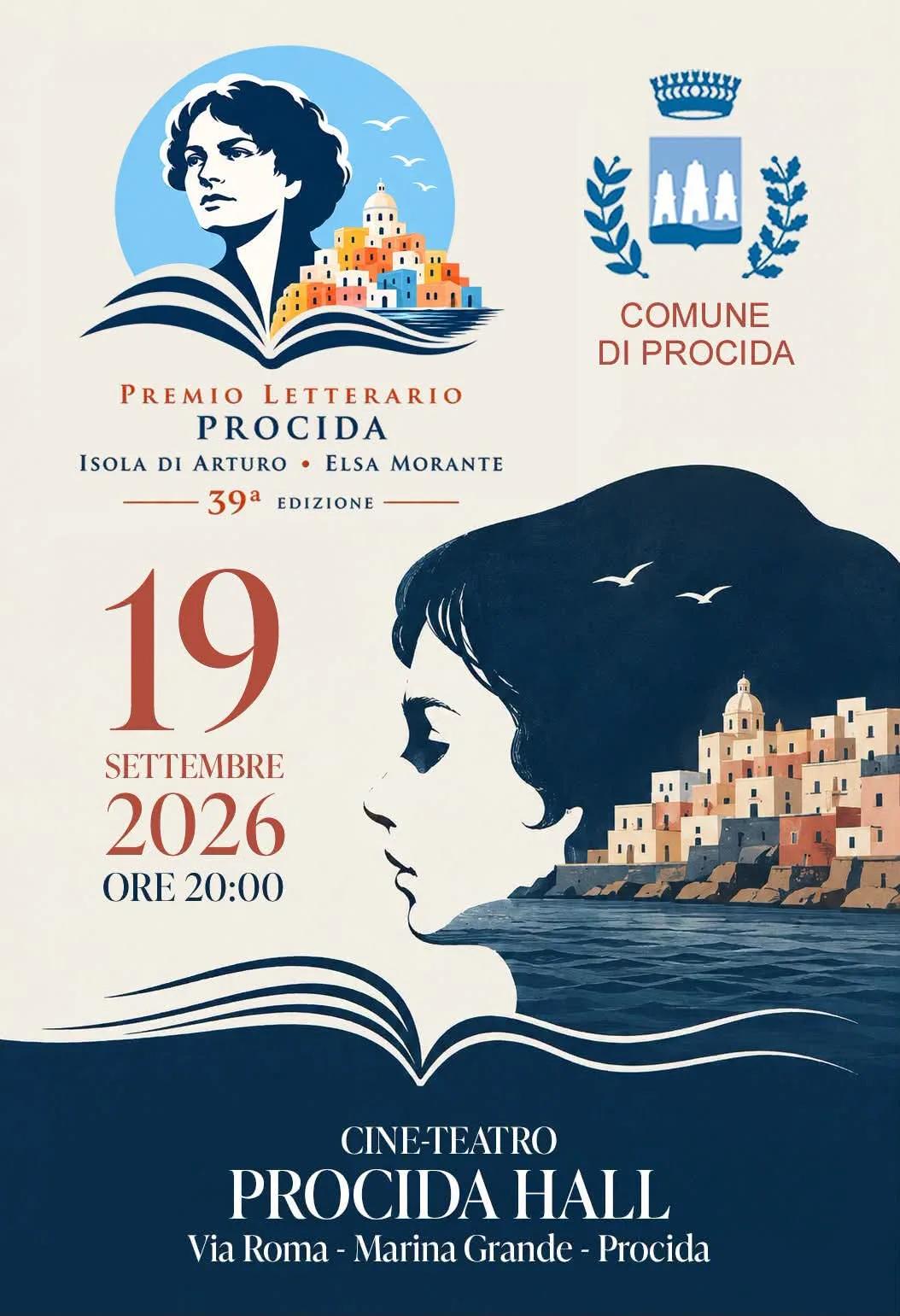 Locandina 39ª Premio Letterario Procida 2026 a Procida (Napoli)