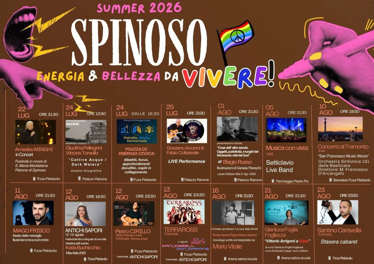 Locandina Santino Caravella Stasera cabaret 23 agosto 2026 a Spinoso (Potenza)