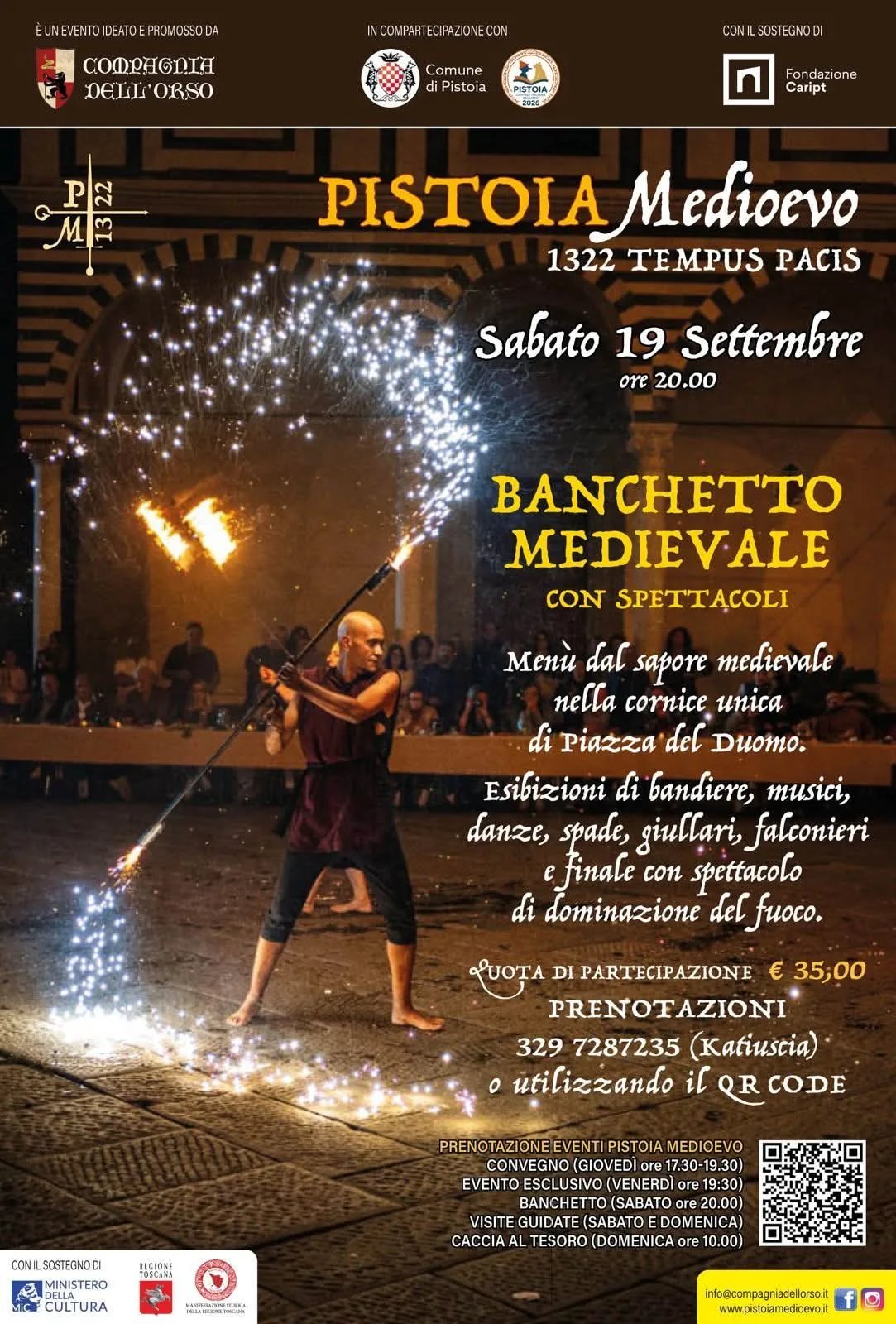 Locandina Pistoia Medioevo 1322 Tempus Pacis 2026 a Pistoia (PT)