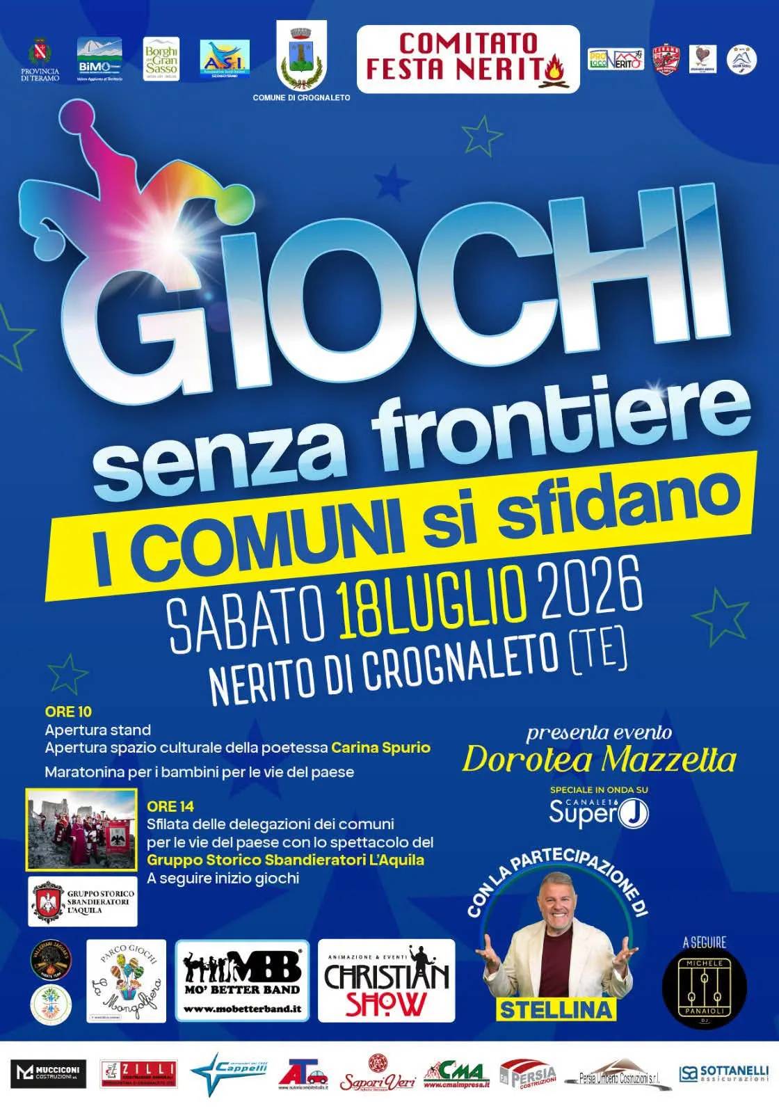 Locandina Giochi senza frontiere 2026 a Nerito di Crognaleto a Crognaleto (Teramo)