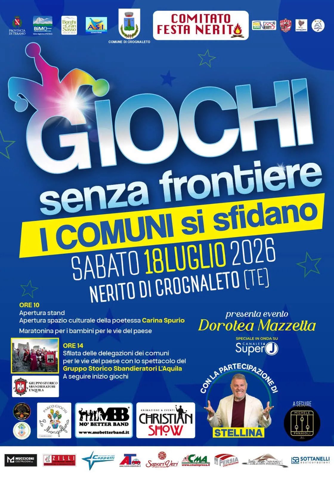 Locandina Giochi senza frontiere 2026 a Nerito di Crognaleto a Crognaleto (Teramo)