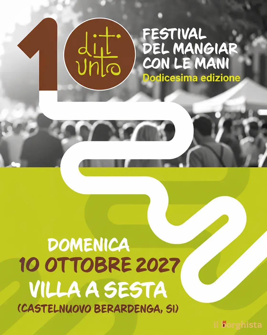 Locandina 12ª Festival del Mangiar Con Le Mani 2027 a Castelnuovo Berardenga (Siena)