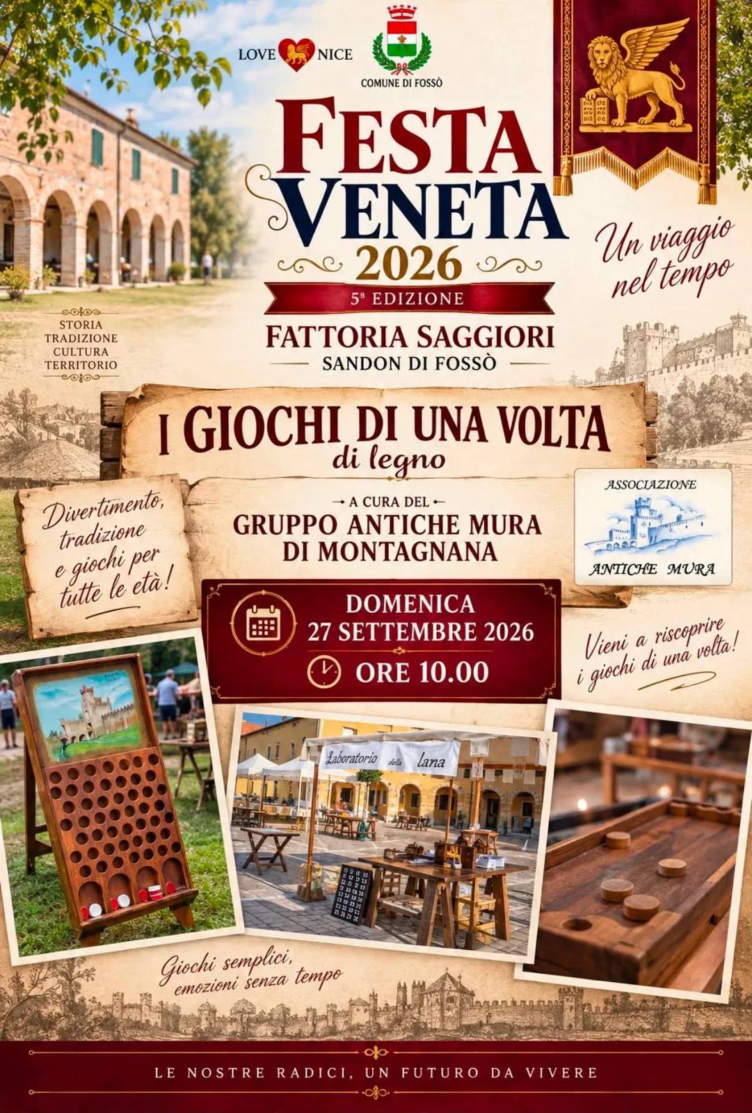 Locandina 5ª Festa Veneta 2026 a Fossò (Venezia)