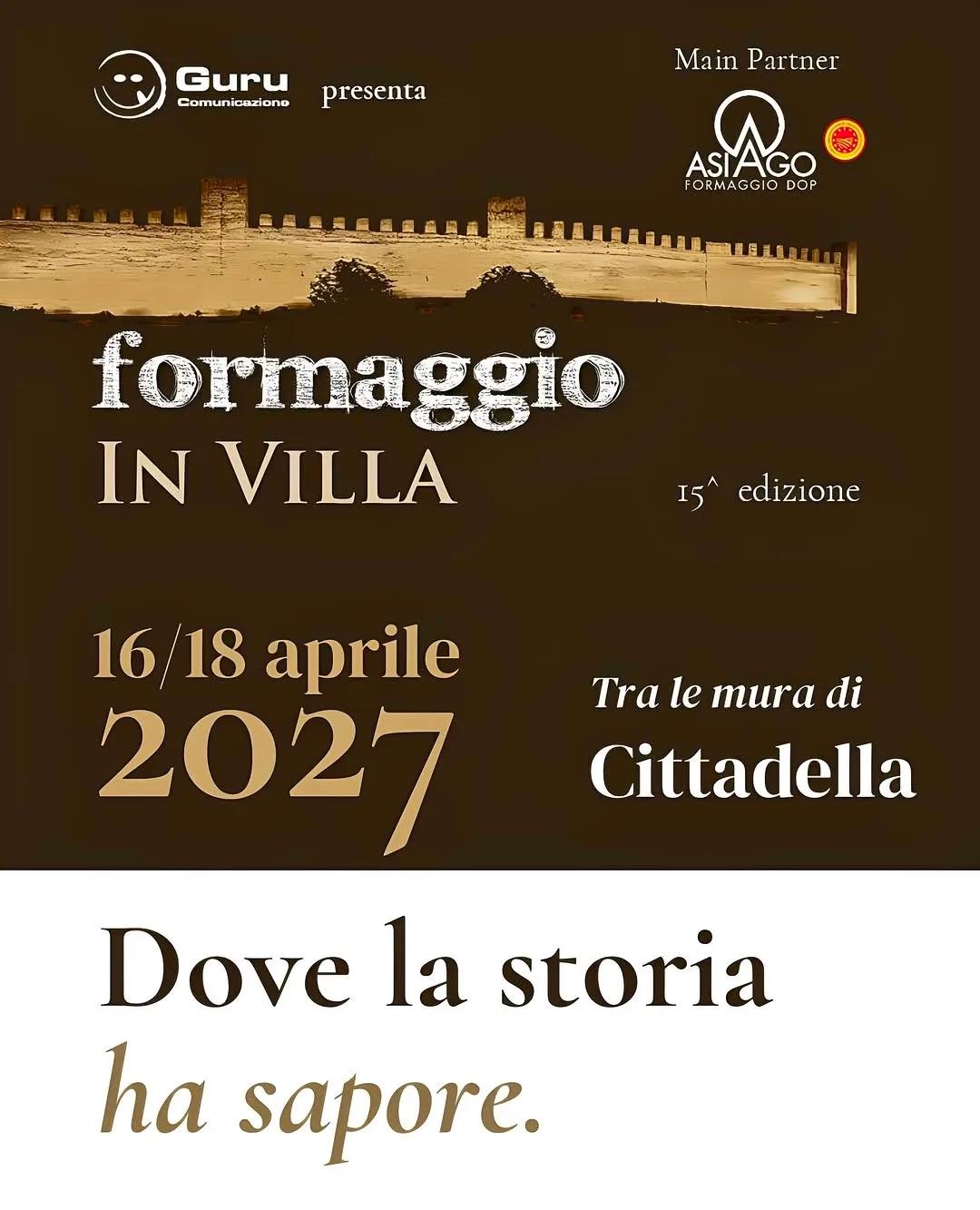 15ª Formaggio in Villa 2027