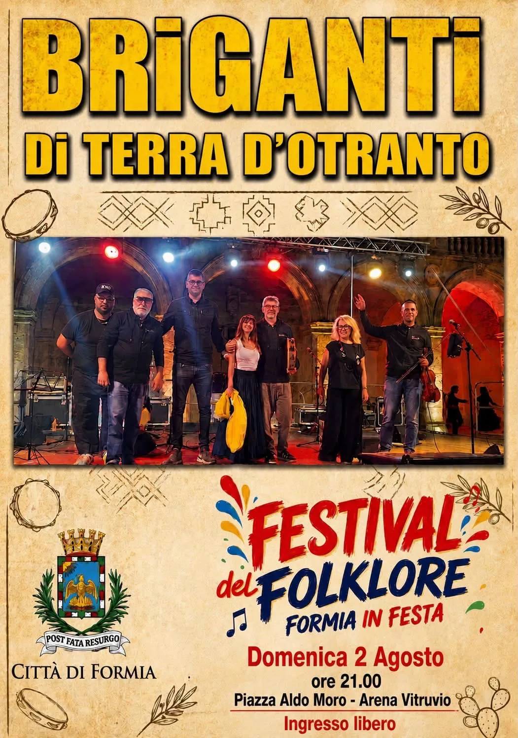 Locandina Briganti di Terra d'Otranto - Festival del Folklore 2026 a Formia (Latina)