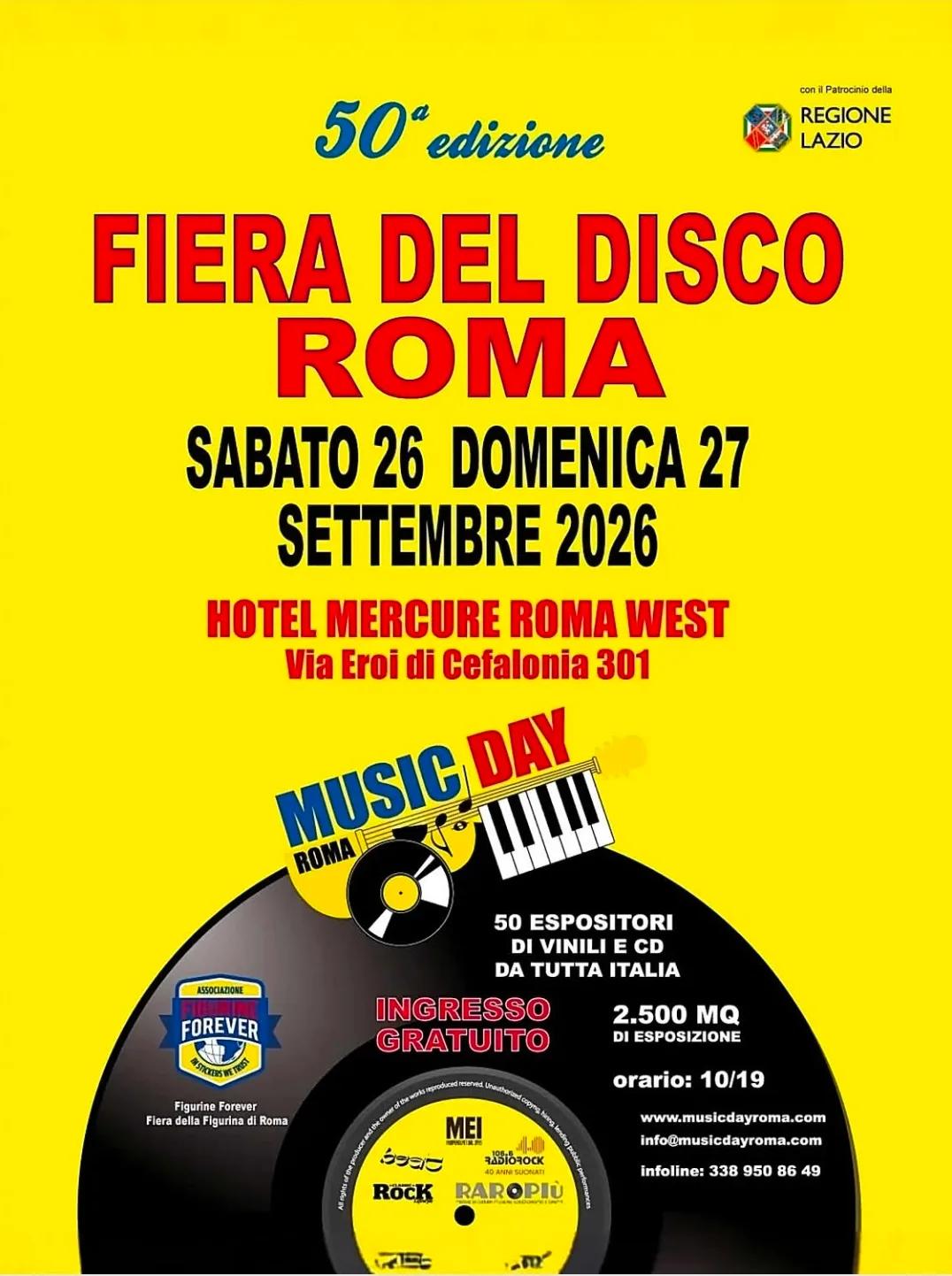 50ª Fiera del Disco Roma 2026