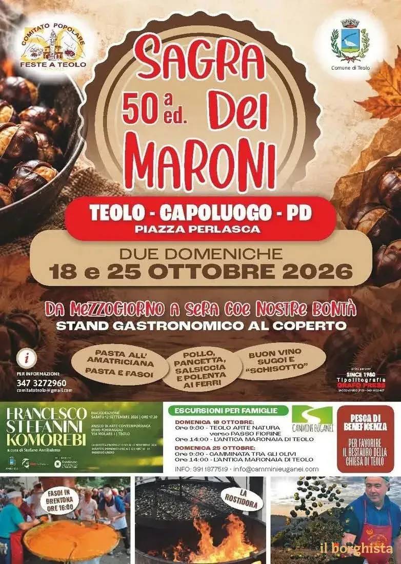 Locandina calendario eventi autunno 2026 a Teolo (Padova)