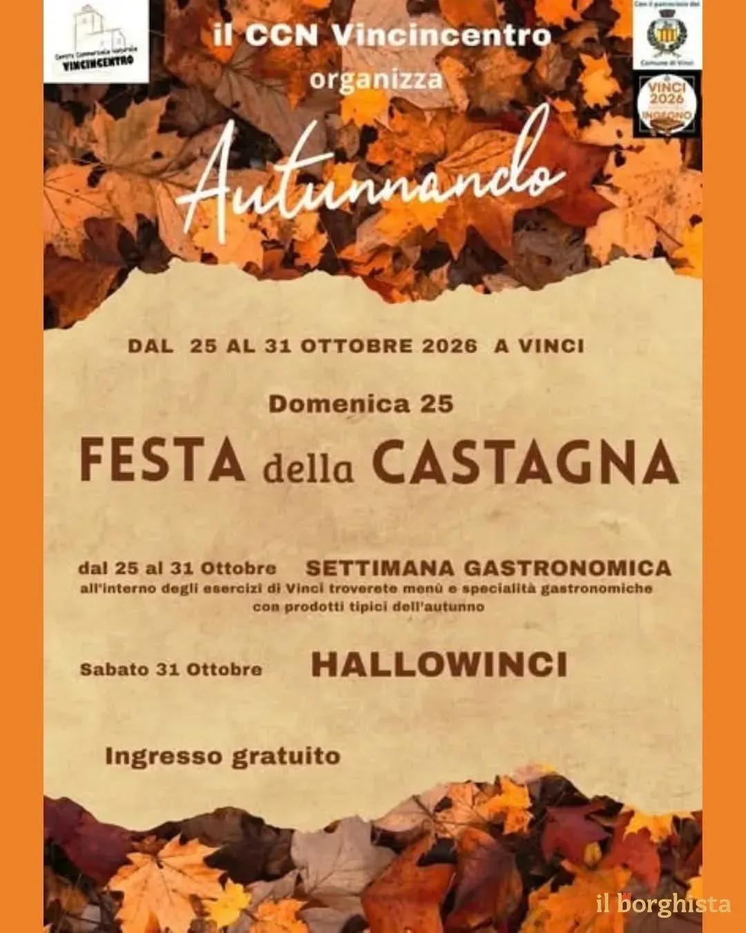 Locandina Autunnando 2026 a Vinci (Firenze)
