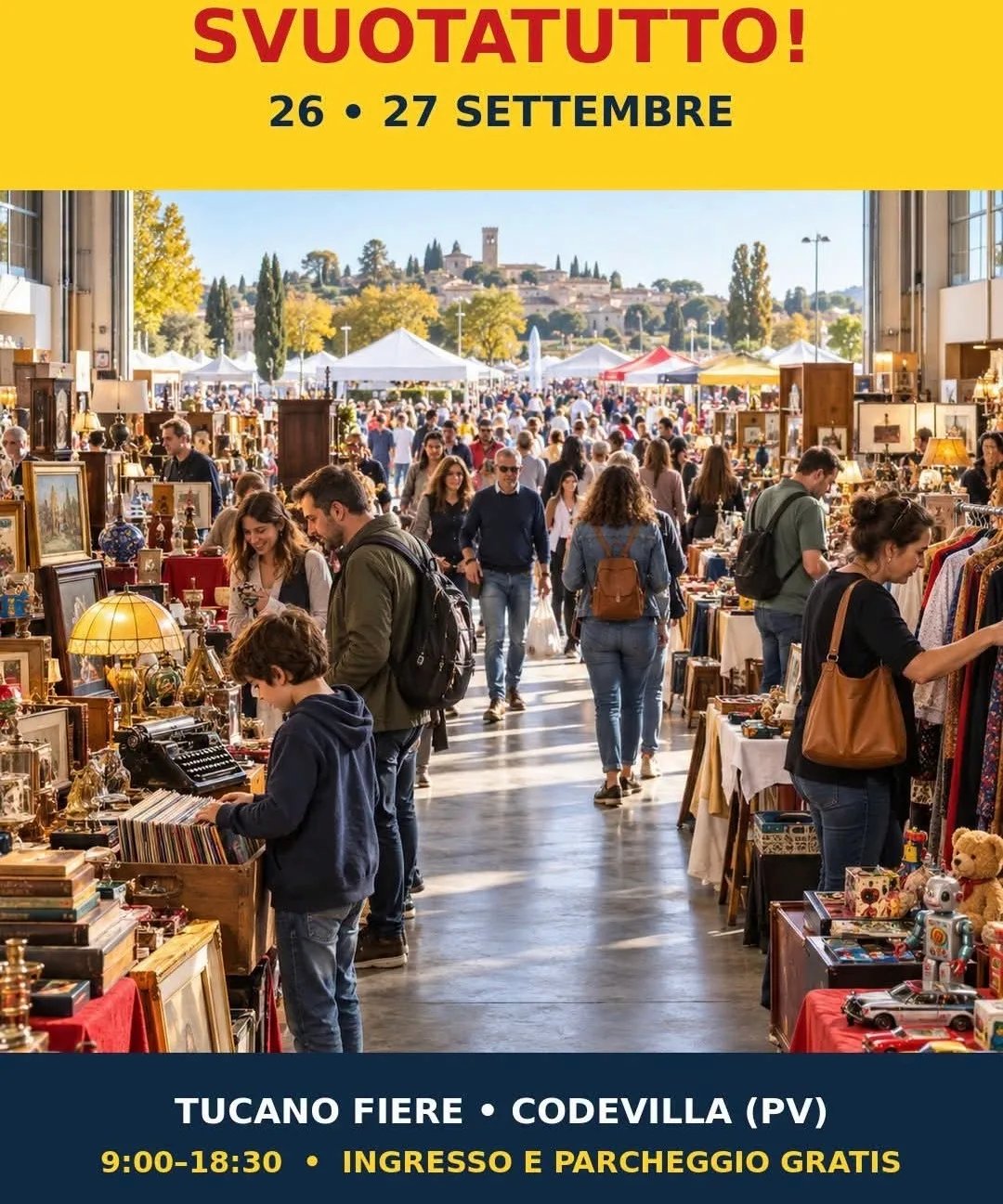 Locandina Svuotatutto! 2026 a Codevilla (Pavia)