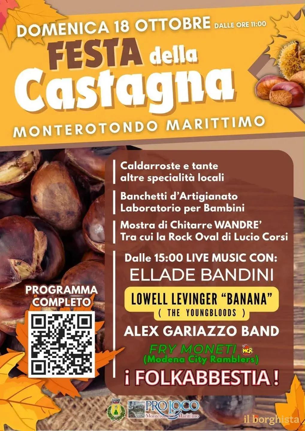 Locandina Festa della Castagna 2026 a Monterotondo Marittimo (Grosseto)