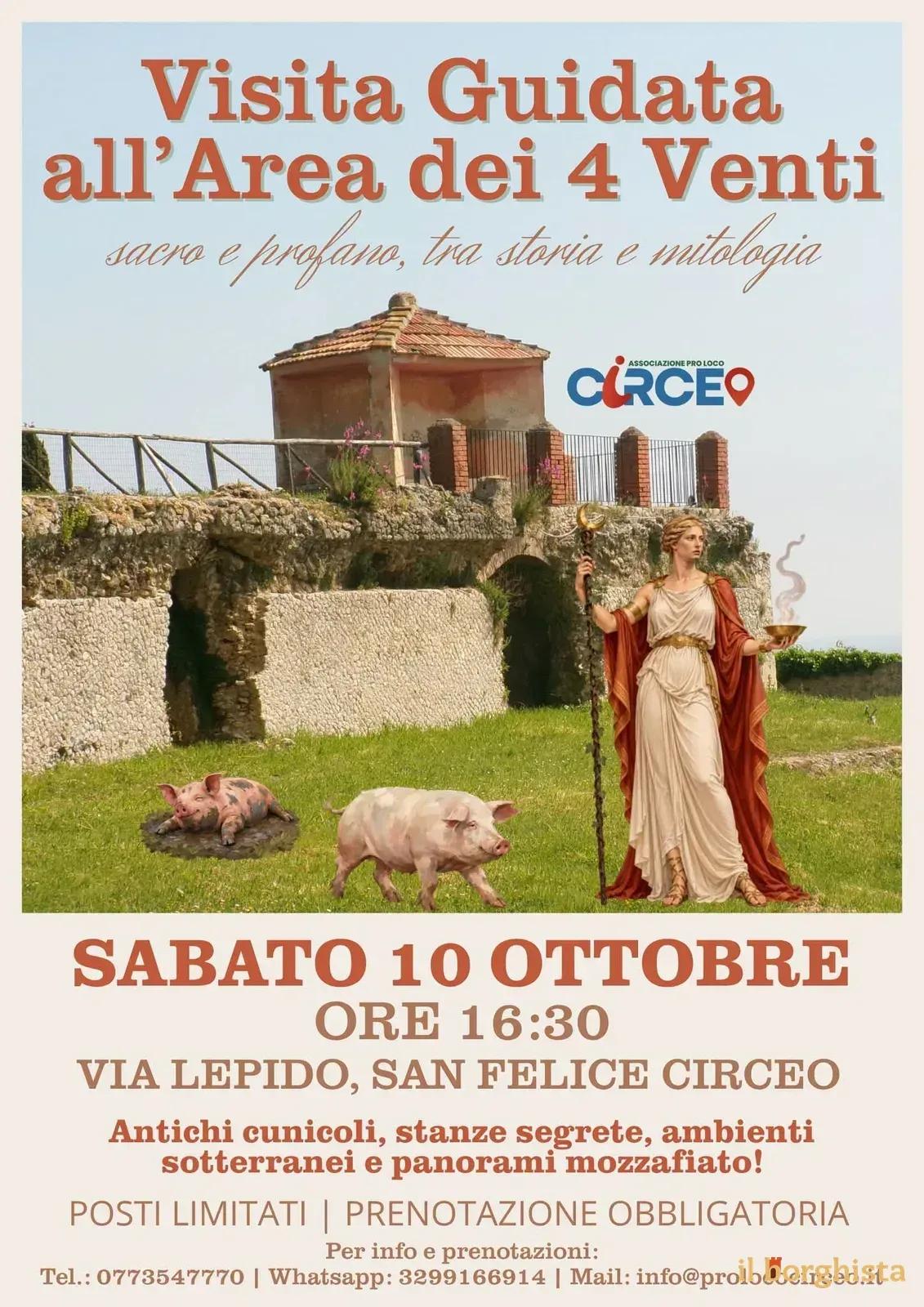 Locandina Visita Guidata all’Area dei 4 Venti 2026 a San Felice Circeo (Latina)
