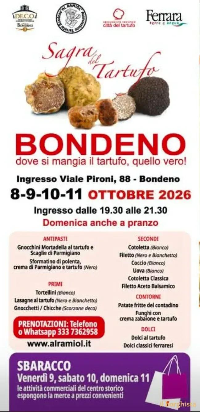 Locandina Sagra del Tartufo 2026 a Bondeno (Ferrara)