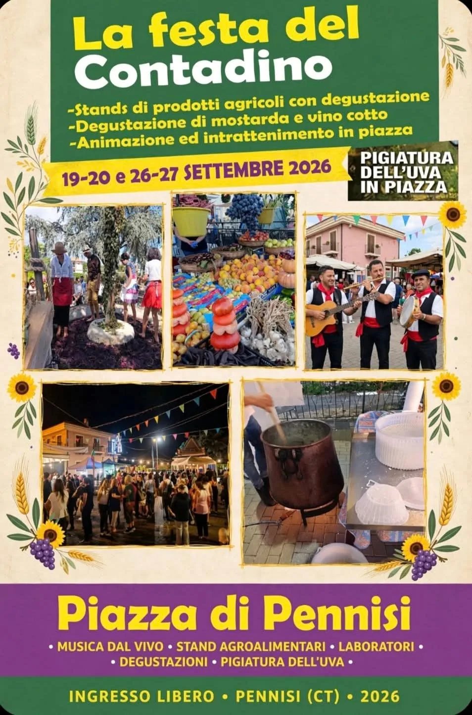 Locandina La festa del Contadino 2026 a Misterbianco (Catania)