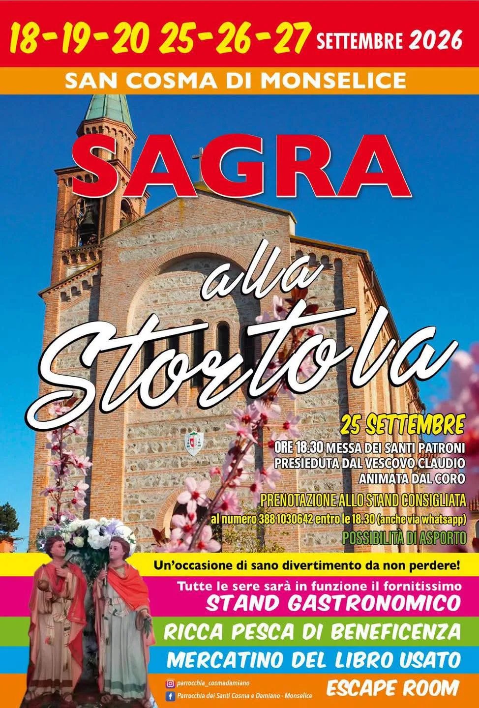 Locandina Sagra alla Stortola 2026 a Monselice (Padova)