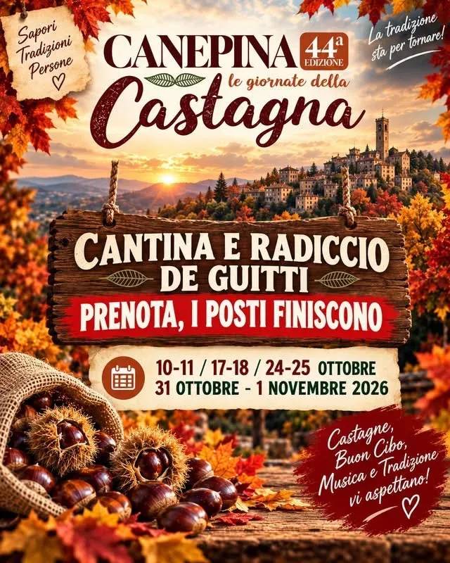 Locandina calendario eventi ottobre 2026 a Canepina (Viterbo)