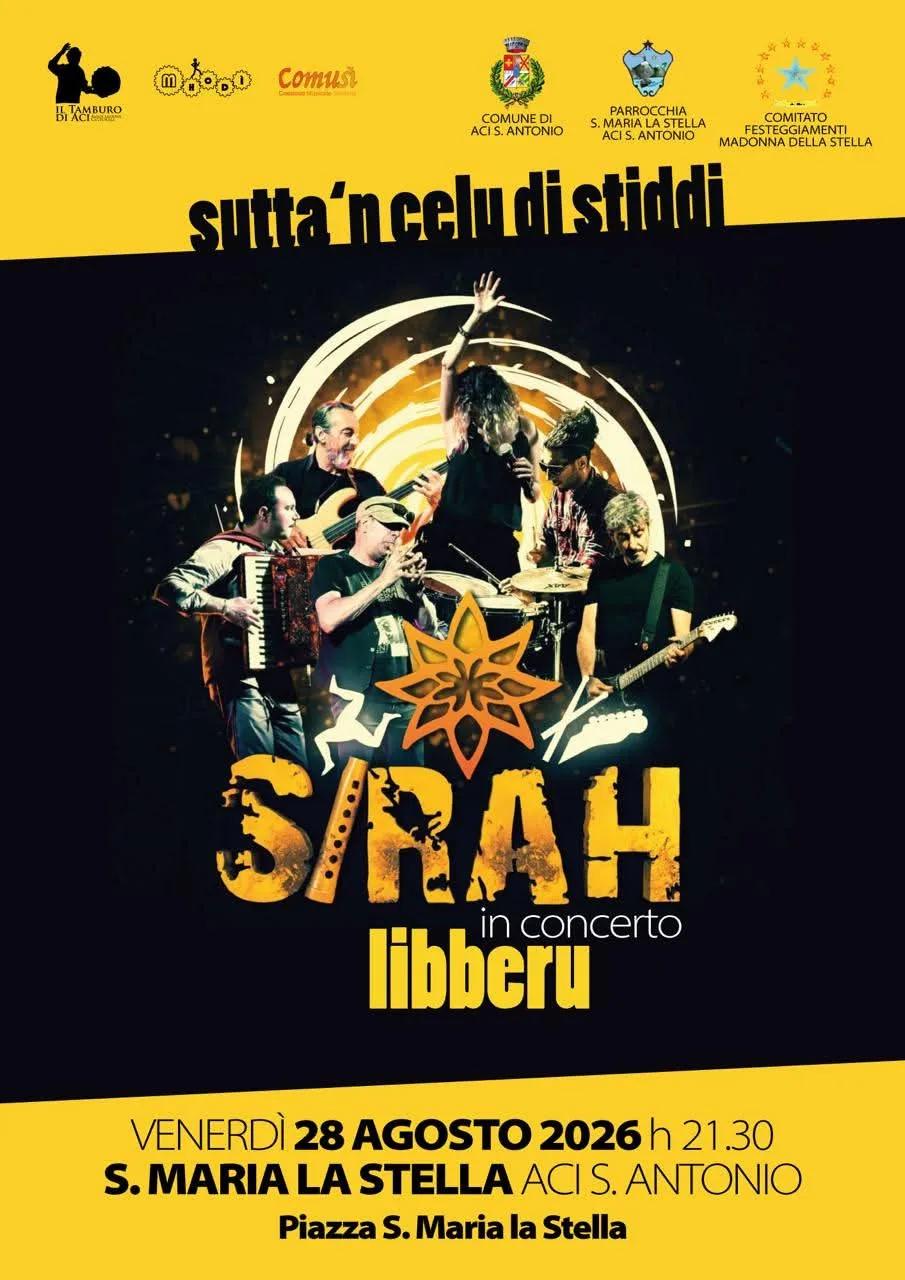 Locandina S/RAH in concerto libberu 2026 a Aci Sant'Antonio (Catania)