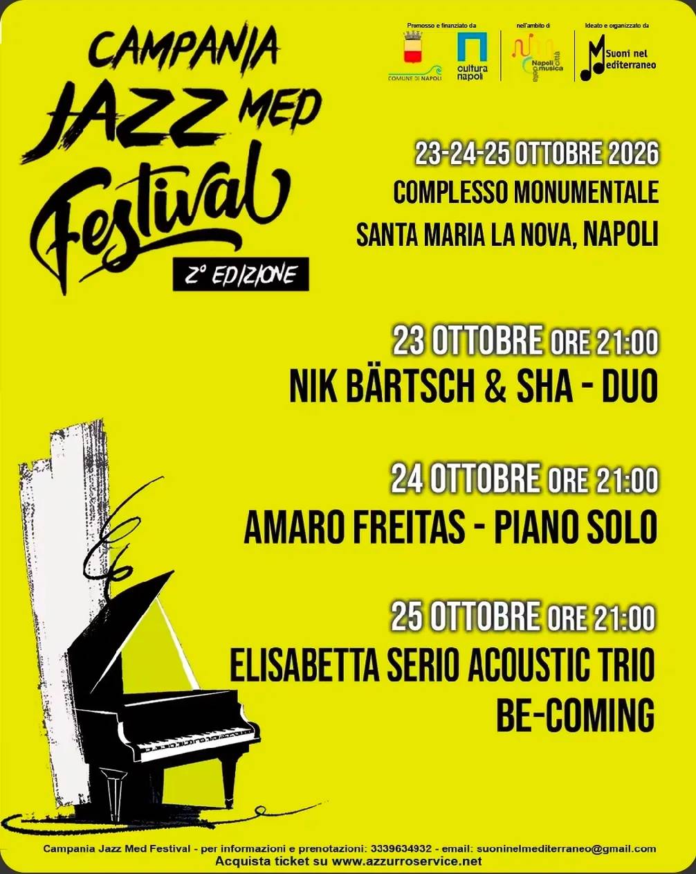 Locandina Campania Jazz Med Festival — 2ª Ed. 2026 a Napoli (Napoli)