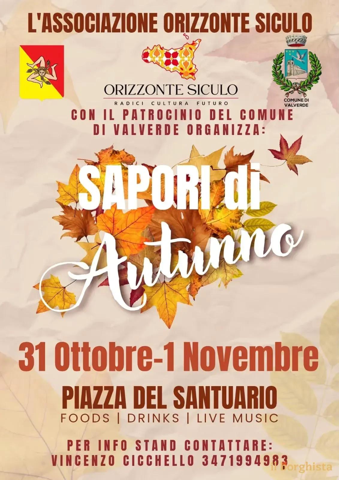 Locandina Sapori di Autunno 2026 a Valverde (Catania)
