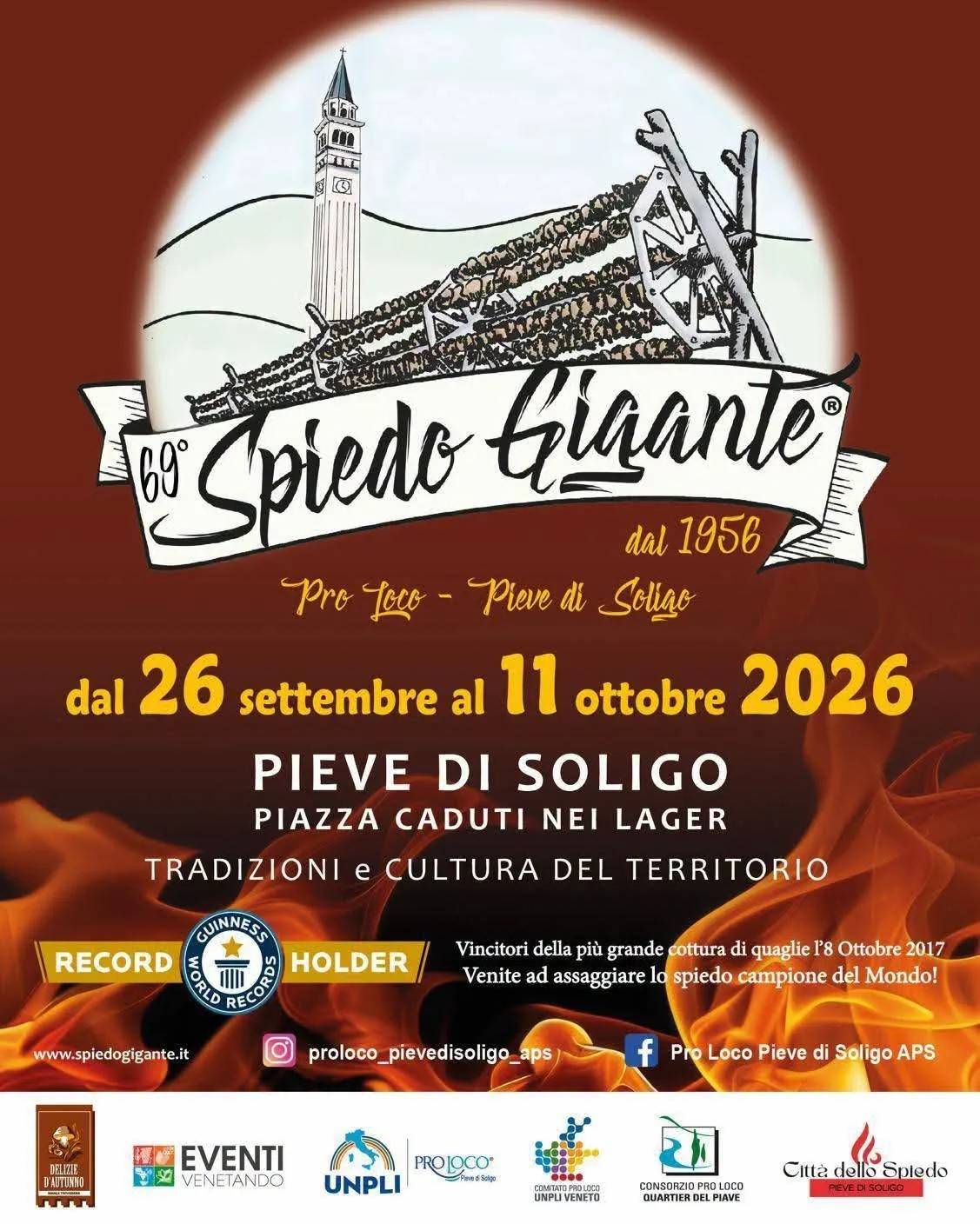 Locandina Spiedo Gigante 2026 a Pieve di Soligo (Treviso)