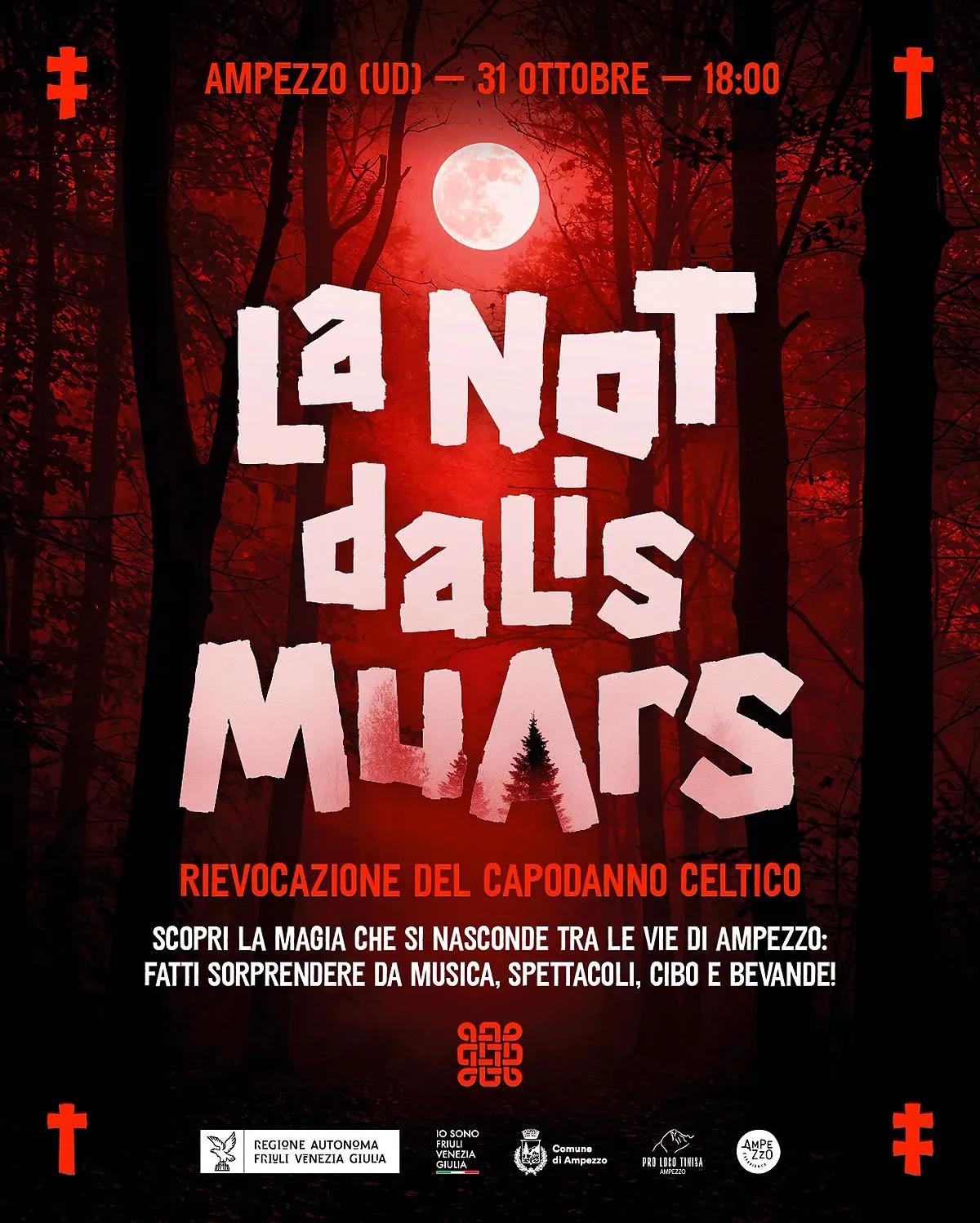 Locandina La Not dalis Muars 2026 a Ampezzo (Udine)