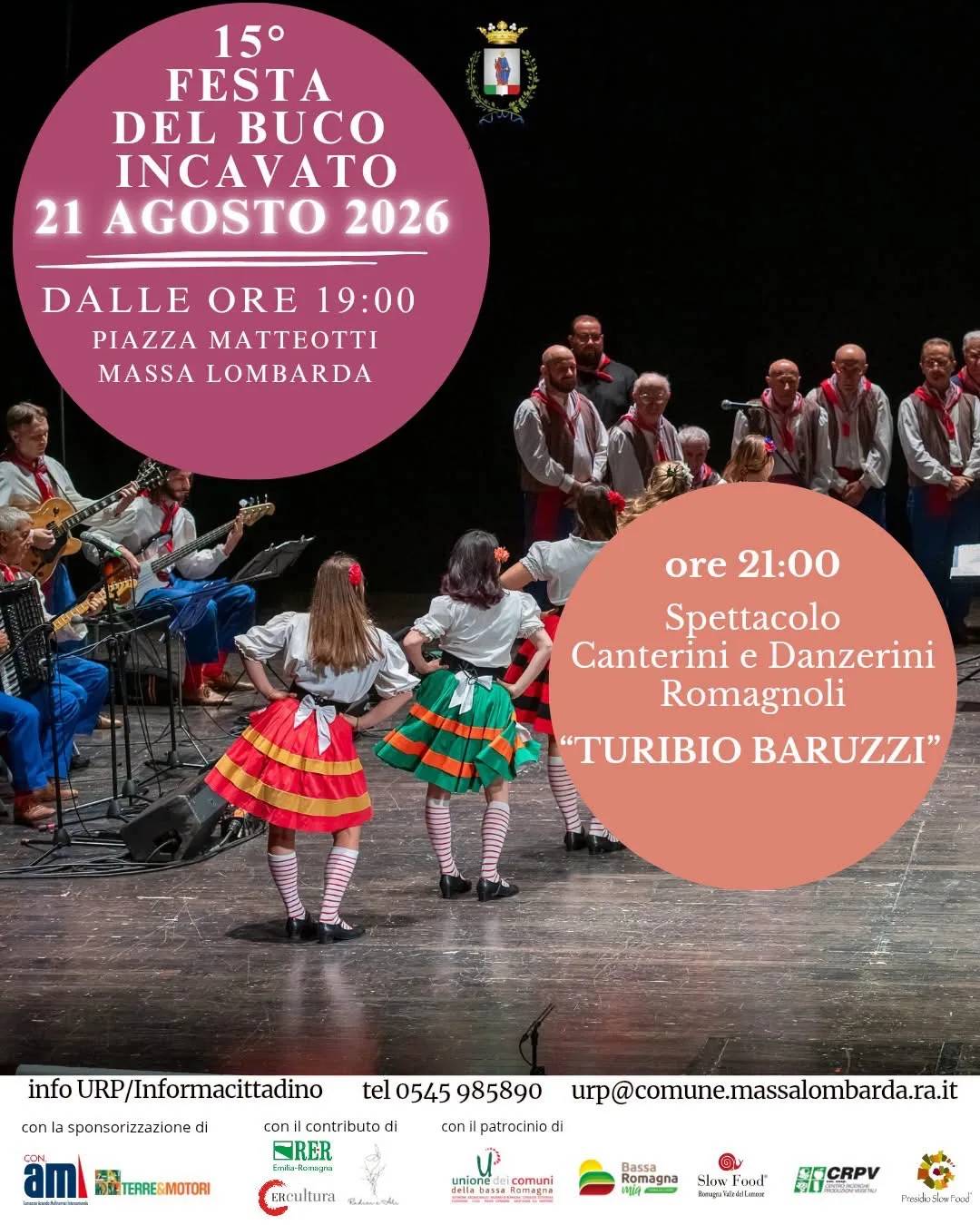 Locandina 15ª Festa del Buco Incavato 2026 a Massa Lombarda (Ravenna)