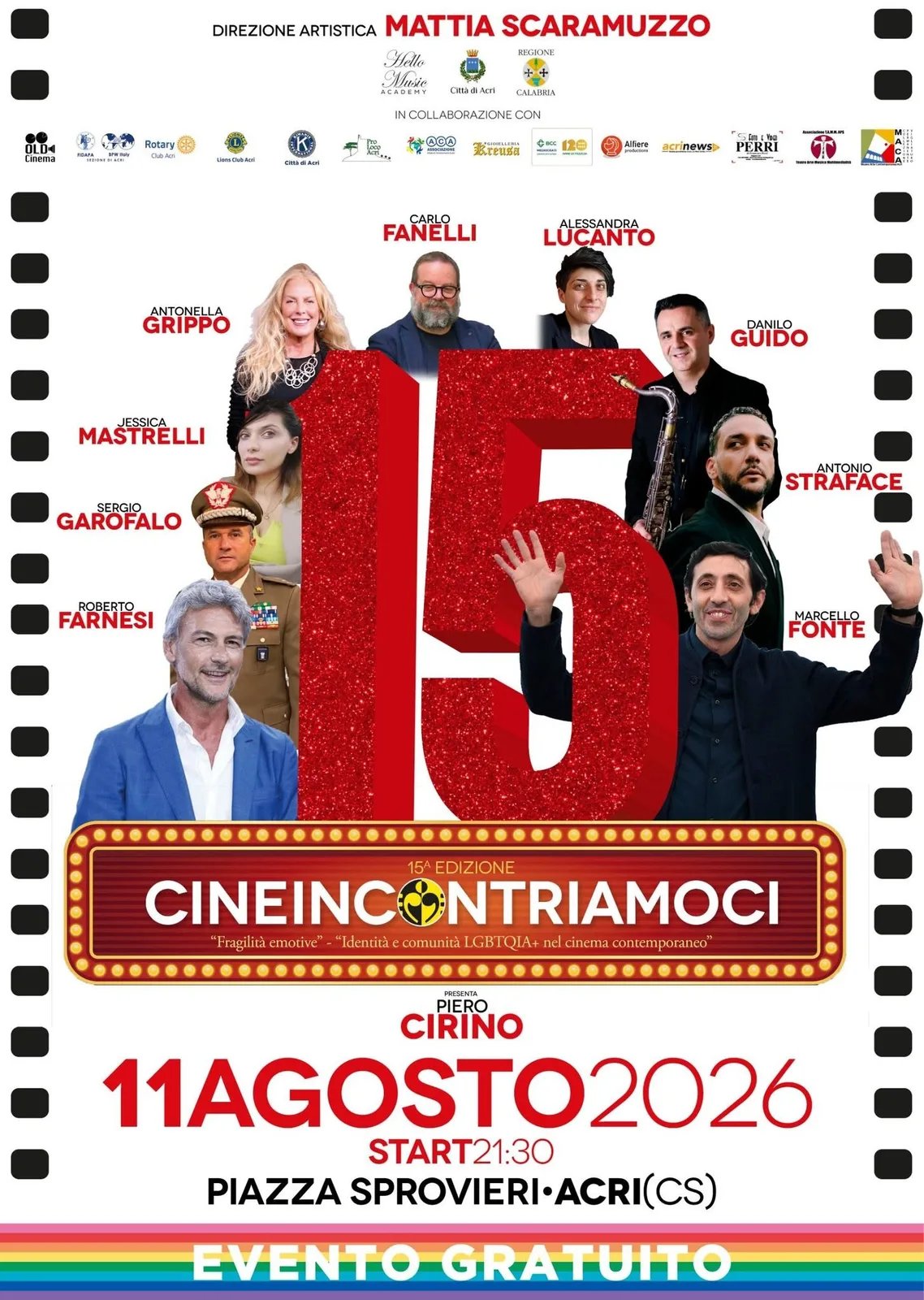 Locandina 15ª Edizione CineIncontriamoci 2026 a Acri (Cosenza)