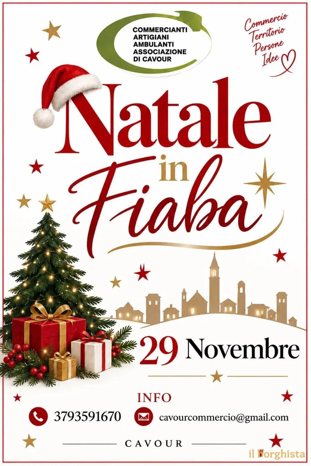 Locandina Natale in Fiaba 2026 a Cavour (Torino)