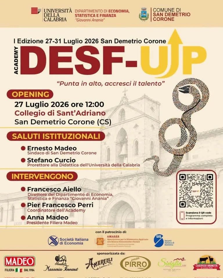 Locandina I Edizione DESF-UJP 2026 San Demetrio Corone a San Demetrio Corone (Cosenza)