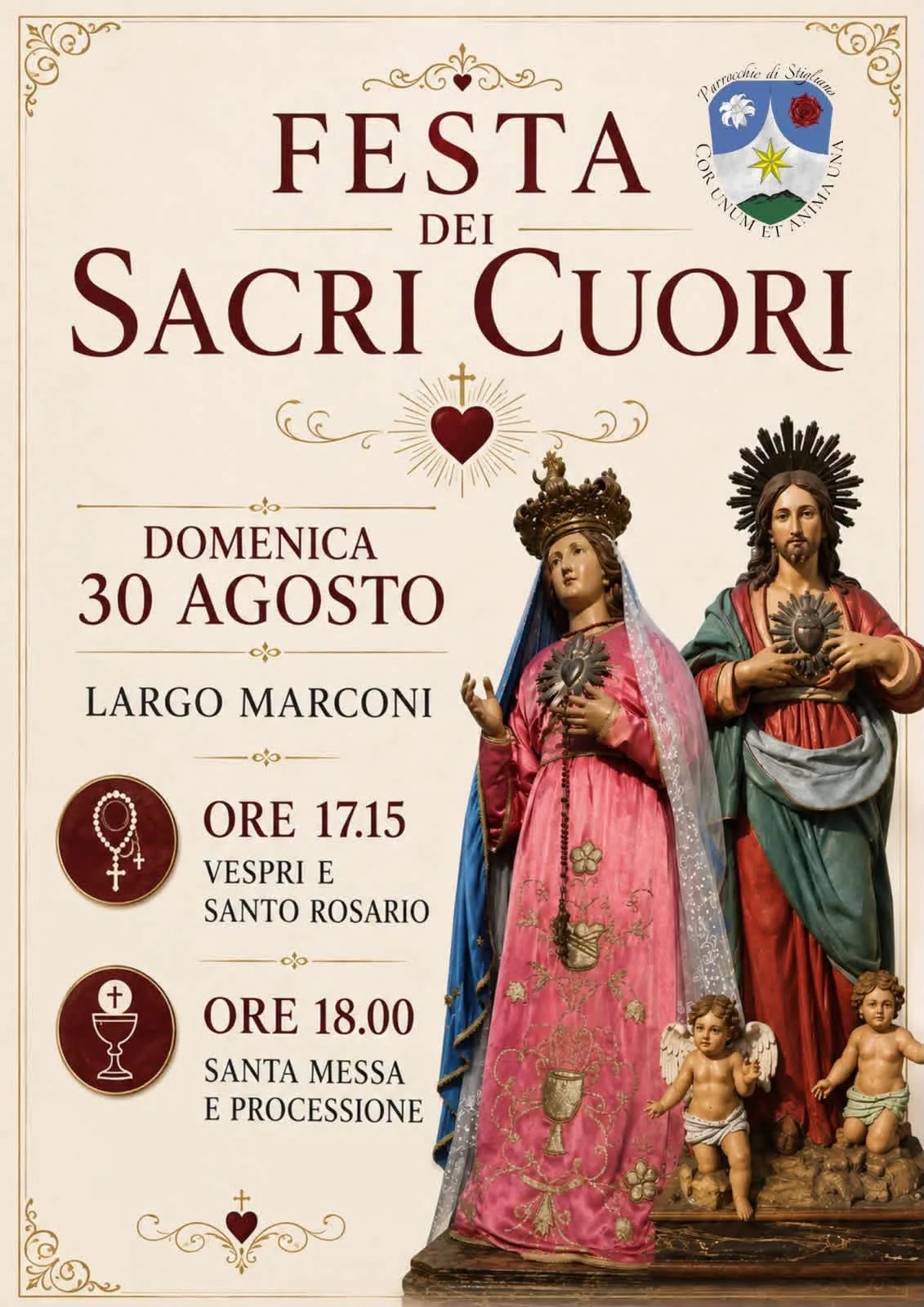 Locandina Festa dei Sacri Cuori 2026 a Gizzeria (CS)