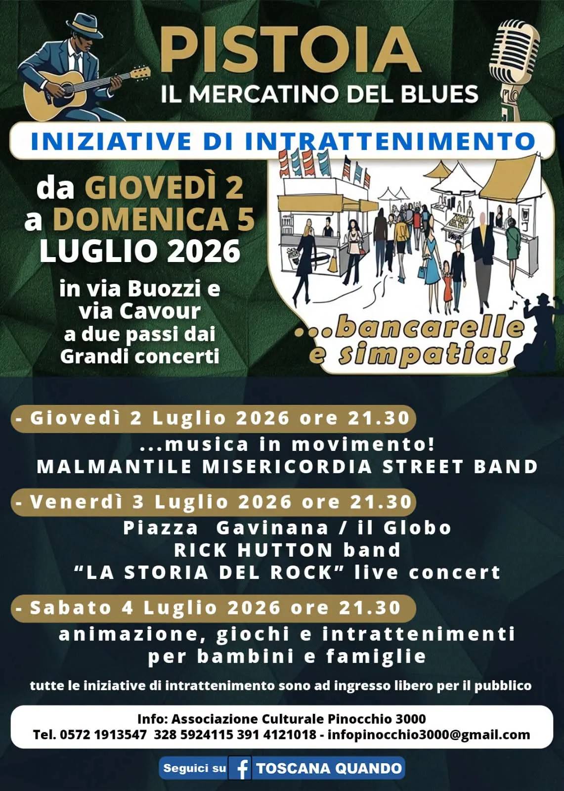 Locandina Il Mercatino del Blues 2026 a Pistoia (Pistoia)