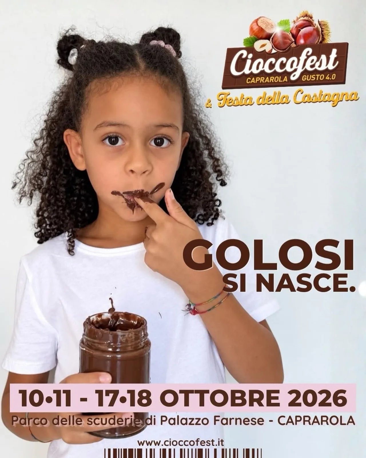 Locandina Cioccofest & Festa della Castagna 2026 a Caprarola (Viterbo)