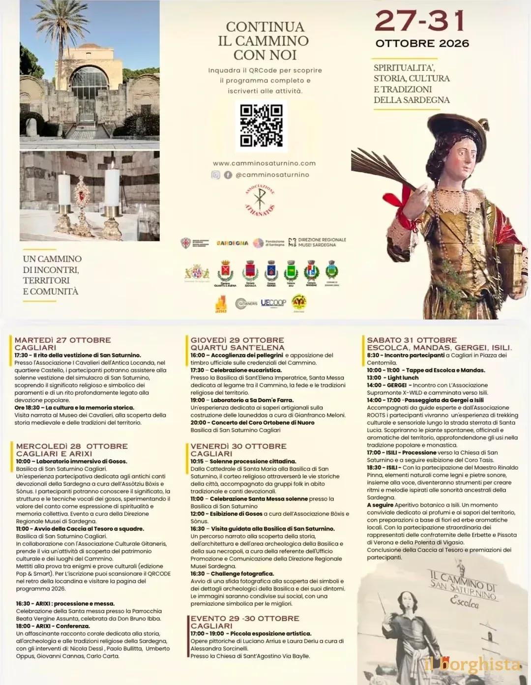 Locandina calendario eventi ottobre 2026 a Cagliari (Cagliari)