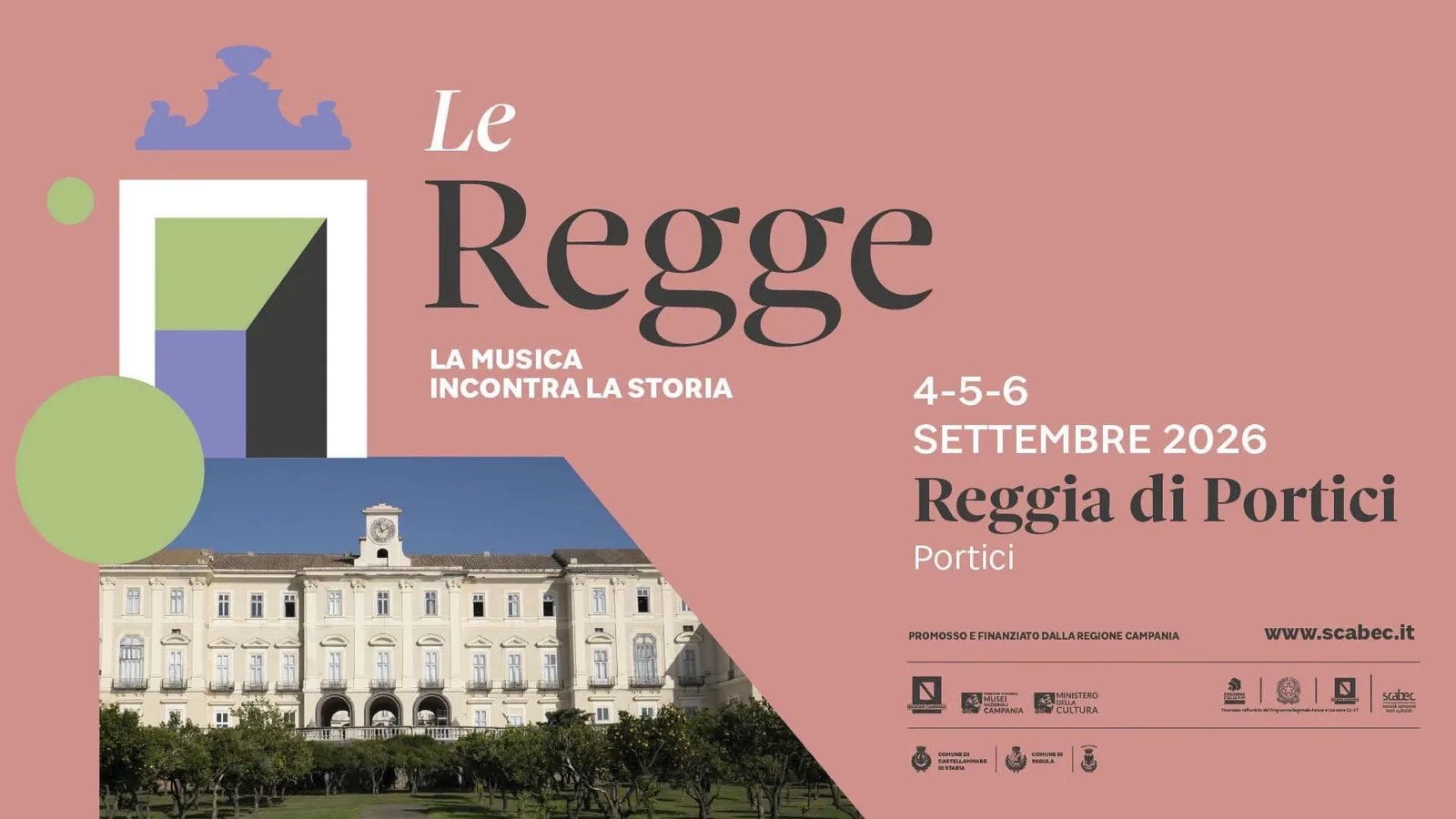 Locandina Le Regge 2026 – La musica incontra la storia a Portici (Napoli)