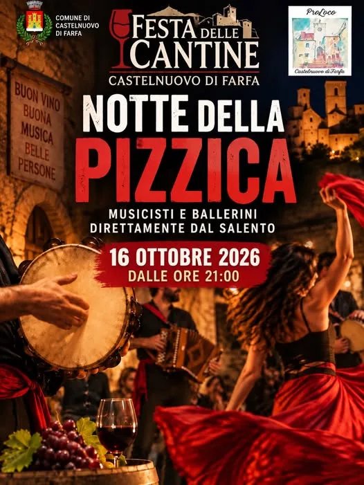 Locandina Festa delle Cantine Castelnuovo di Farfa 2026 a Castelnuovo di Farfa (Rieti)